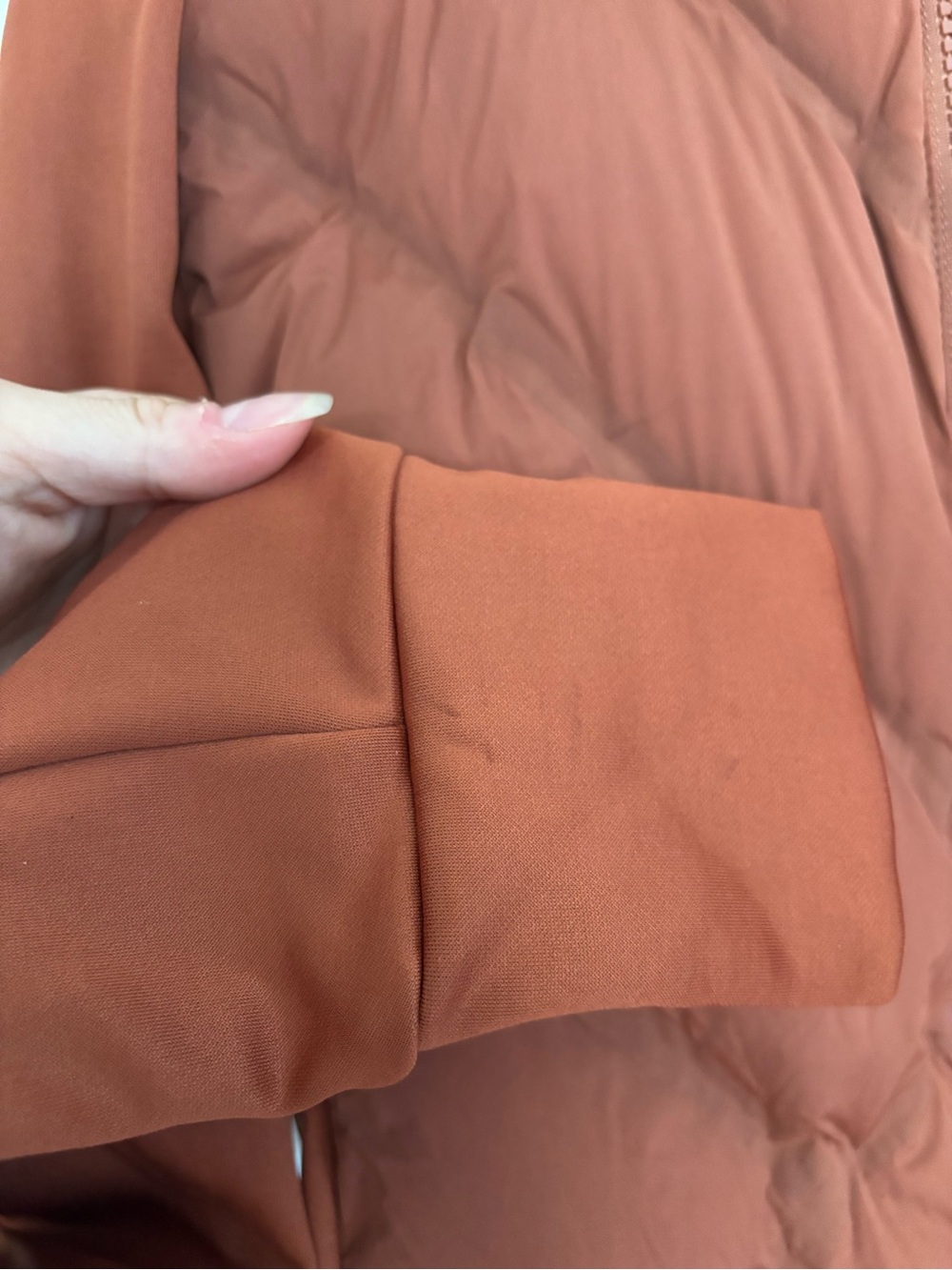 Athleta Inlet Rust Orange Puffer - Picture 6 of 11